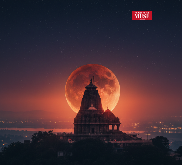 ​ফাগুনৰ আকাশত ৰক্তিম জোন: আজি অসমে দেখিব বিৰল ‘ব্লাড মুন’ আৰু হোলীৰ যুগলবন্দী